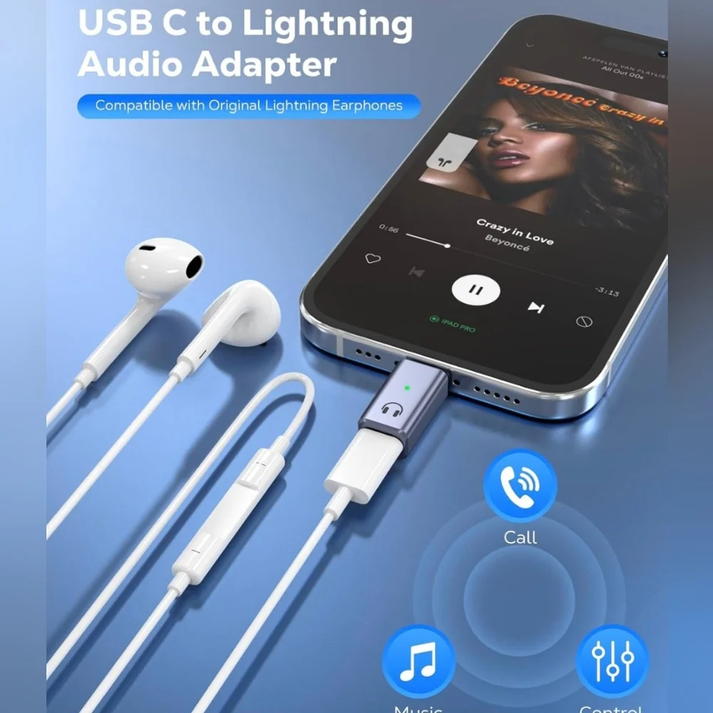NIP MoKo Lightning To USB C Audio Adapter
